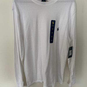Polo Ralph Lauren White Thermal Sweater L TAGS